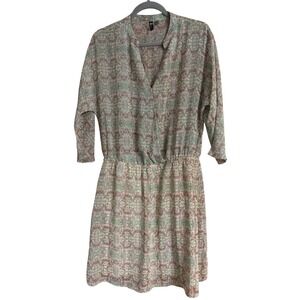 KUT from the Kloth Womens Geometric Kaleidoscope Print Surplice Dress Green M